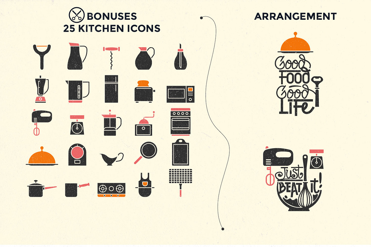 Kitchen and Food Quotes Cutting SVG, a Food Illustration by defarmerdesign (Photo 2 of 5)