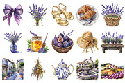 Provence Lavender Summer Clipart, an Illustration by Design Market (Thumbnail 3 of 5)