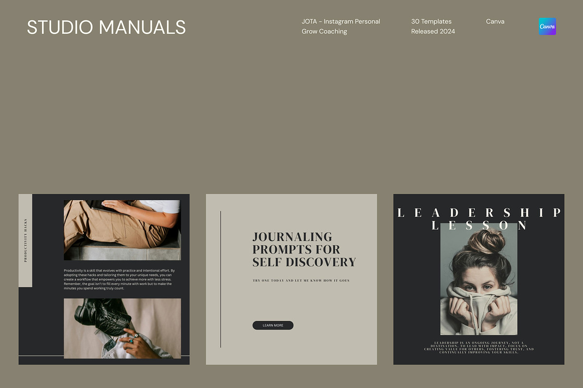 JOTA – Instagram Personal Grow Coach, a Social Media Template by Studio Manuals (Photo 2 of 8)