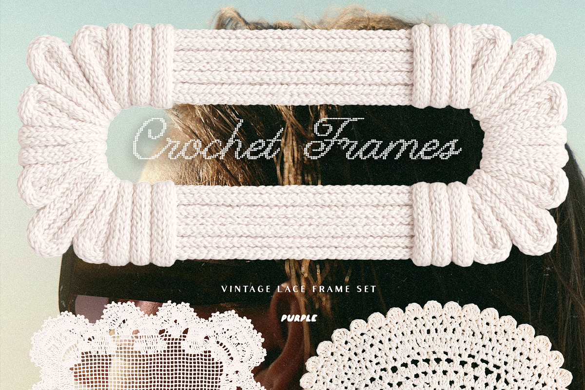 Crochet Frames: Vintage Lace Set, an Object Graphic by Purple (Photo 10 of 14)