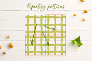 Crayon Botanical Seamless Patterns, a Pattern Graphic by Lucyinyourheart (Thumbnail 8 of 10)