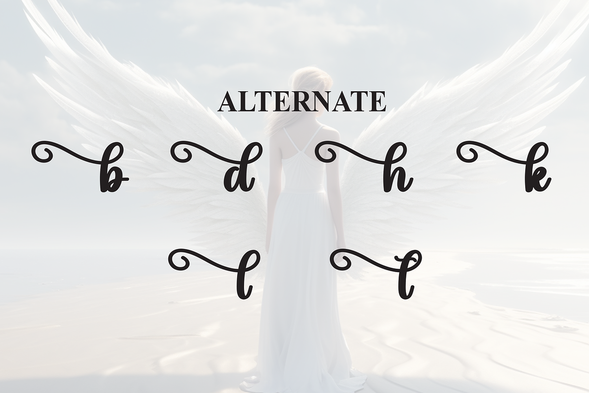 Angel | Script Font, a Handwritten Font by Scratchones (Photo 8 of 9)
