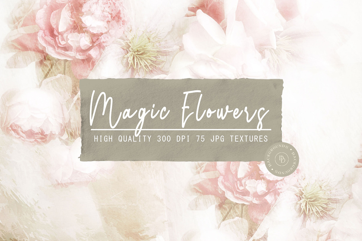 Watercolor Floral Backgrounds, a Background Graphic by sibel dayı (Photo 1 of 9)
