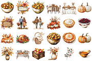 Thanksgiving Dinner Elements Clipart, a Seasonal Illustration by designcity5 (Thumbnail 2 of 5)