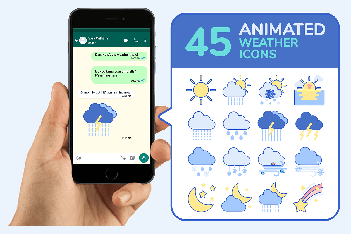 Animated Weather Icons, an Icon by Flat Icons (Photo 3 of 4)