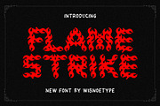 Flame Strike, a Blackletter Font by WisnoetypeCo (Thumbnail 1 of 6)