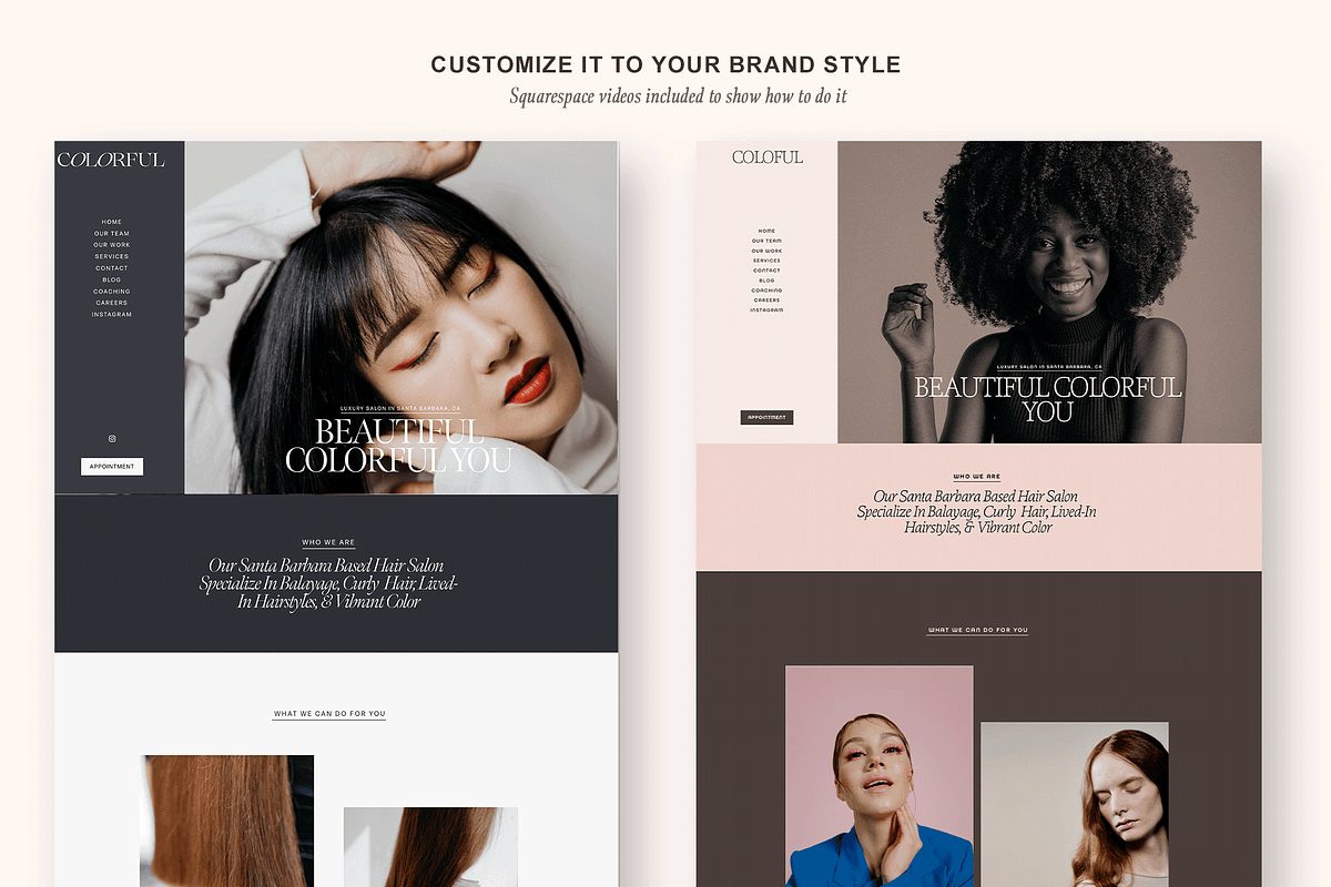 Squarespace 7.1 Template: Salon, a Websites & App Template by Kseniia_Design (Photo 9 of 10)