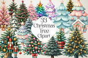 Christmas Tree Clipart Bundle, an Illustration by DreamPrint404 (Thumbnail 1 of 4)