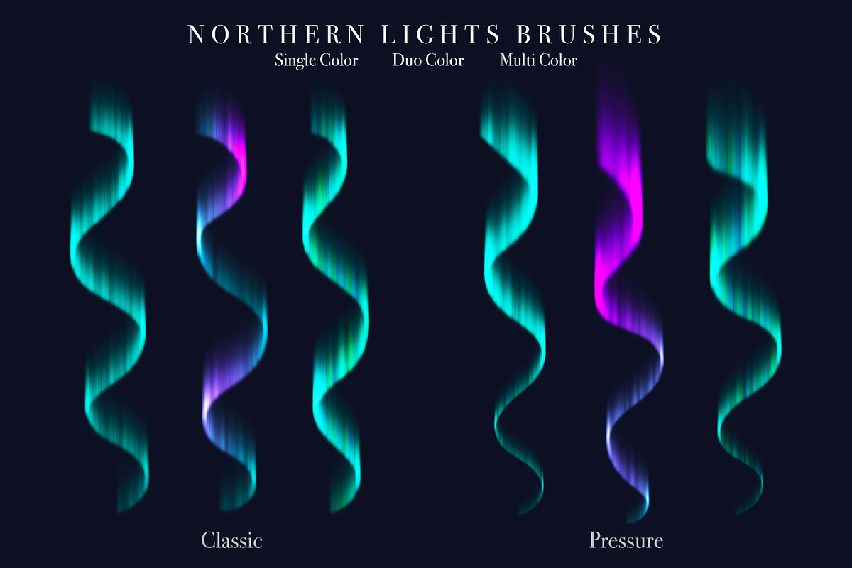 Northern Lights | Procreate Brushes, a Brush Add-On by The Creative Bix (Photo 2 of 11)