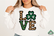 Irish Shamrock Love Typography PNG, an Illustration by Craft Nest (Thumbnail 2 of 4)