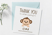 Monkey Clipart, Jungle, SVG, an Animal Illustration by MyClipArtStore (Thumbnail 4 of 4)