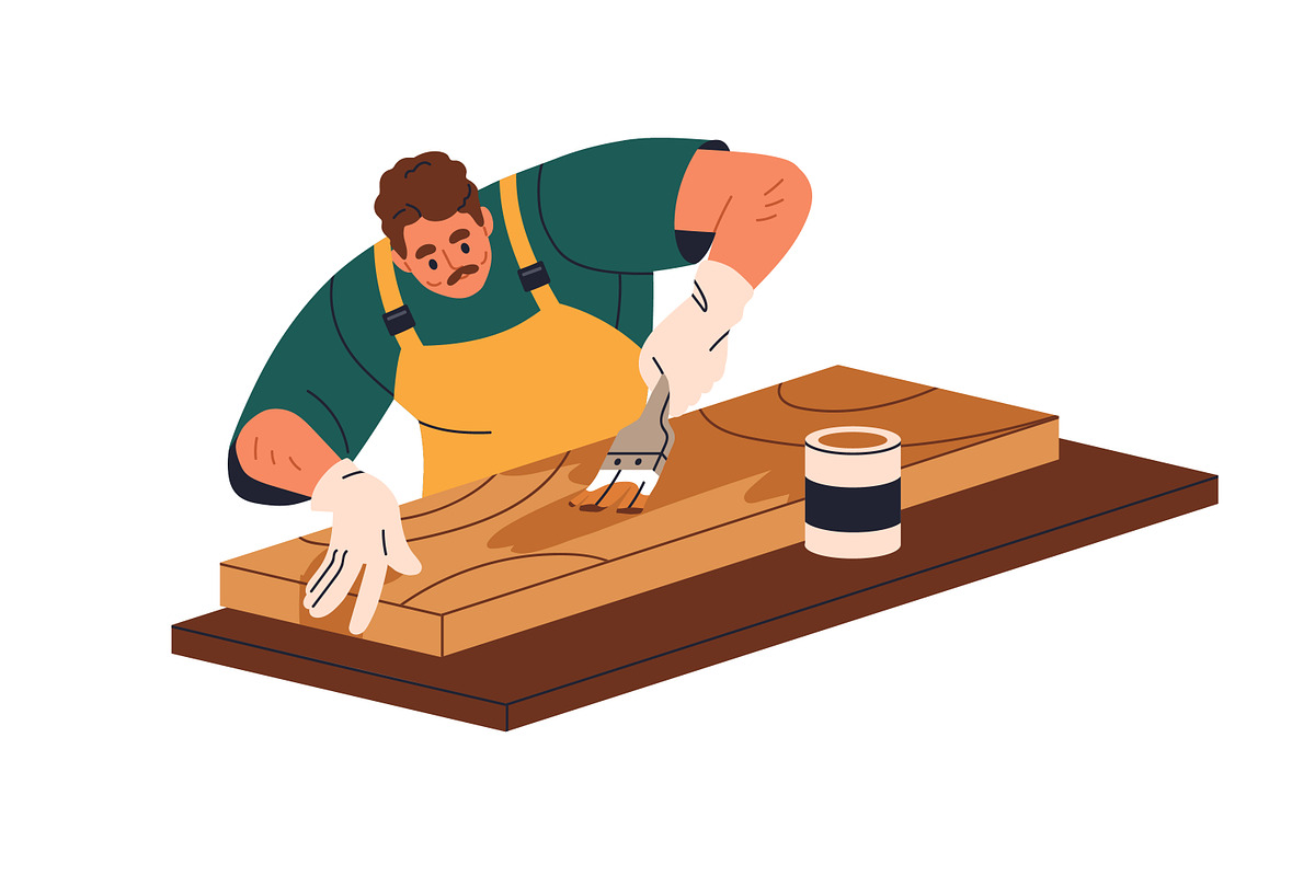 Workers, carpenters do woodwork set, a Work Illustration by Good Studio (Photo 10 of 11)
