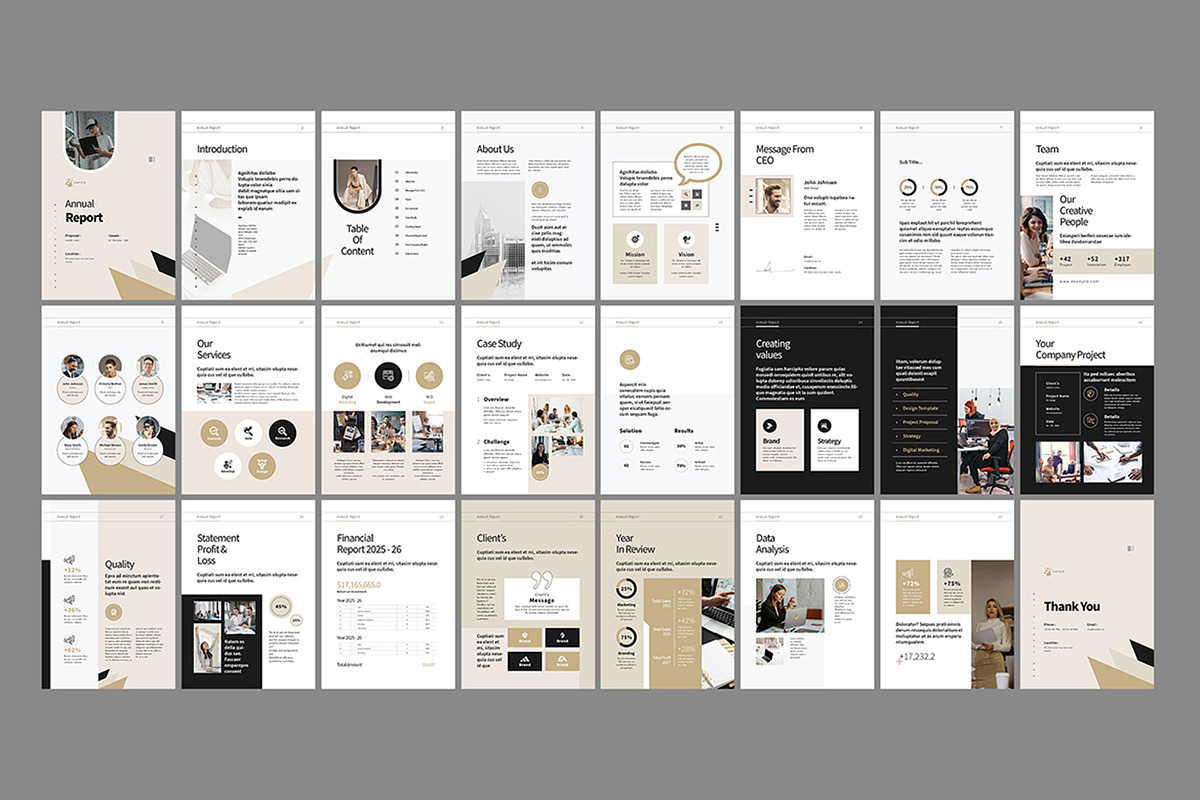 Annual Report Template, a Brochure Template by White Graphic (Photo 15 of 15)