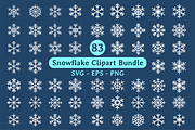 Snowflake Vector Bundle, a Seasonal Illustration by Kusumaillustration (Thumbnail 1 of 9)