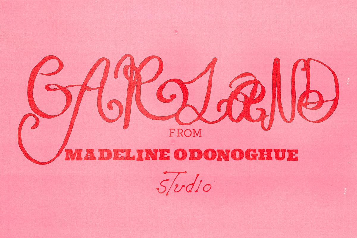 Garland Hand Drawn Ornamental Font, a Handwritten Font by Madeline ODonoghue Design (Photo 4 of 9)