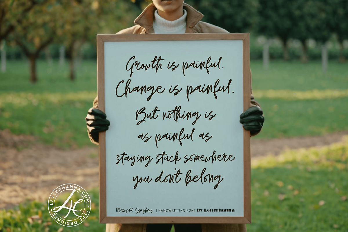 Marigold Symphony Wedding Font, a Handwritten Font by Letterhanna Studio (Photo 6 of 16)