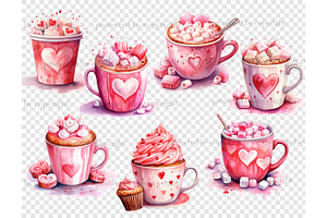 Valentine's Day Coffee Clipart