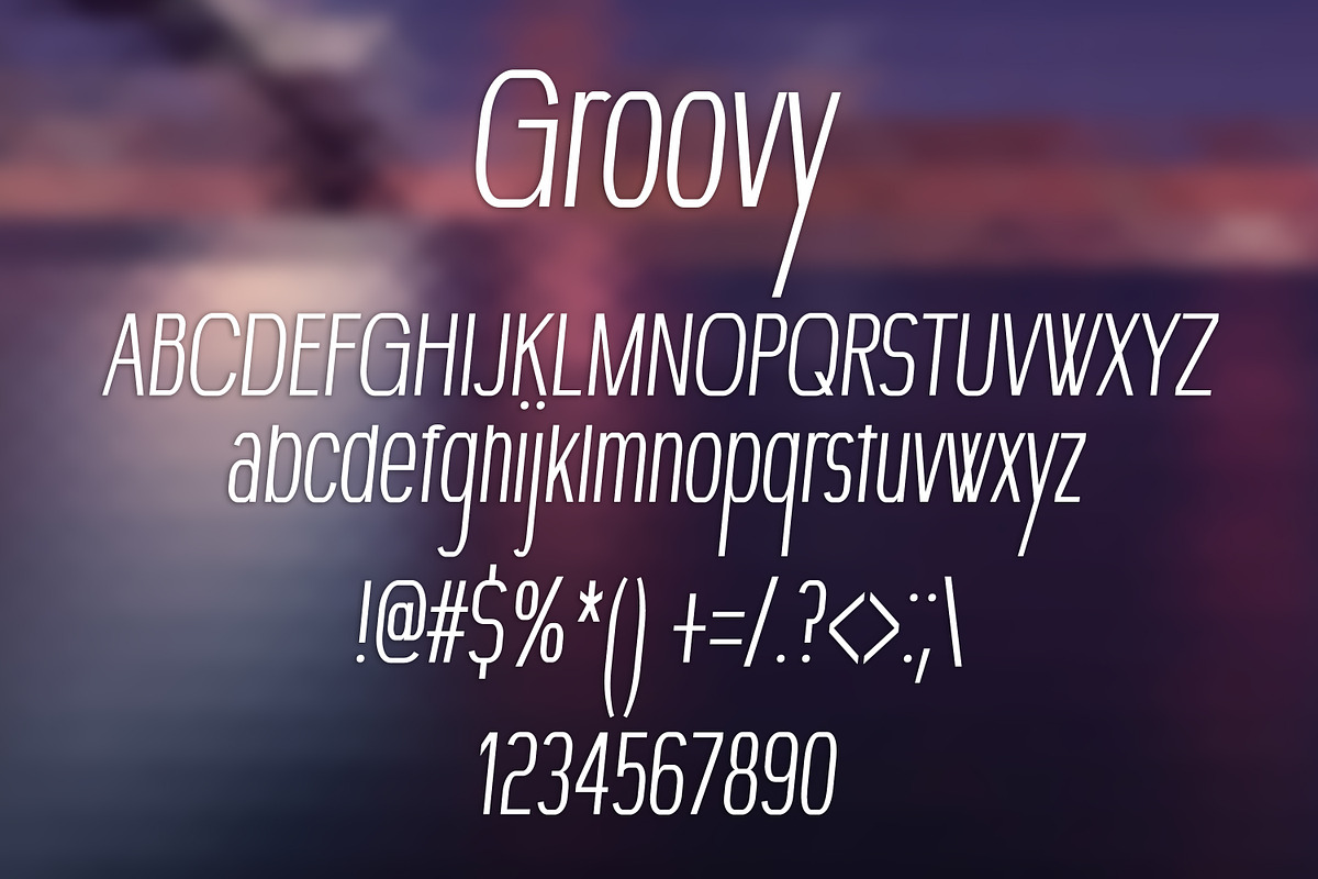 GROOVY font preview 2