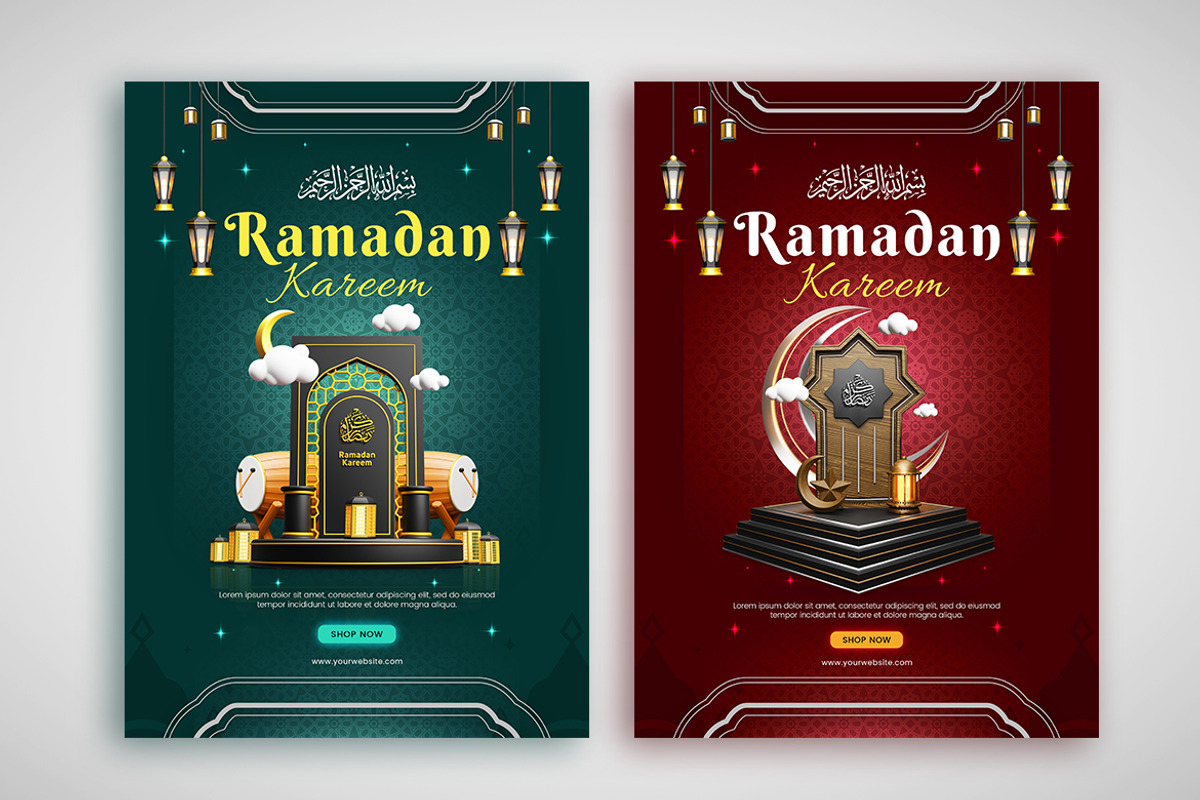 Ramadan Kareem Flyer Template, a Poster Template by Modaldesain (Photo 2 of 2)