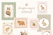 Charming meadow - woodland clipart, a Decorative Illustration by polikarpovaart (Thumbnail 29 of 30)