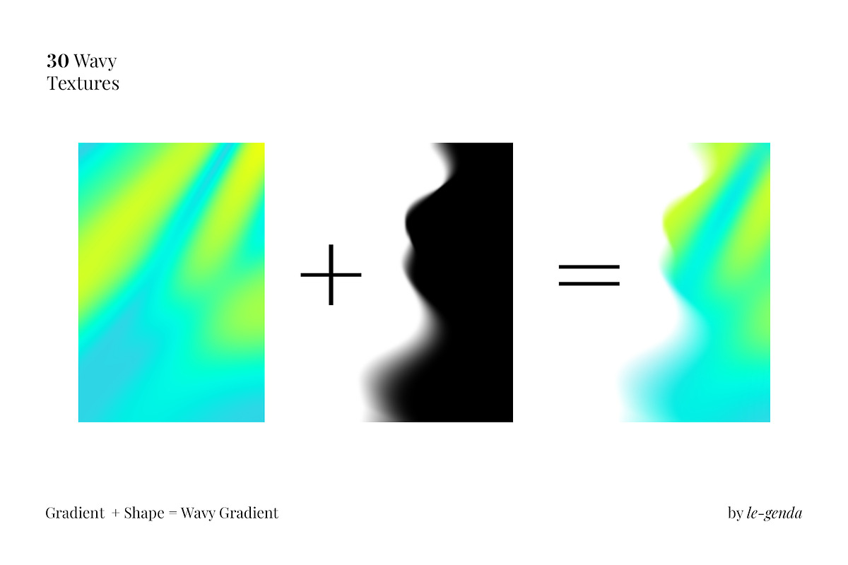 Vibrant Wavy Gradient Shapes, a Texture Graphic by le-genda (Photo 5 of 14)