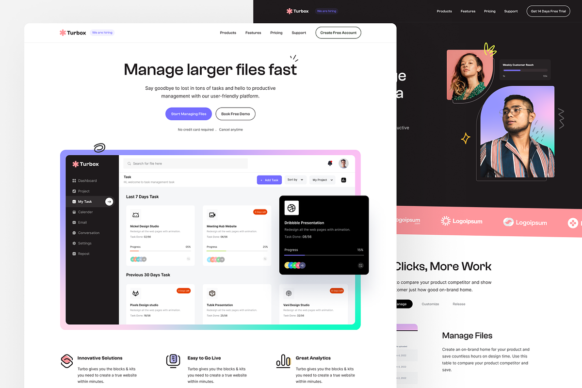 Turbox: Multi-Layout SaaS Figma, an UI Kit Template by FinestDevs (Photo 5 of 6)