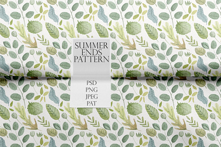 Watercolor botanical pattern