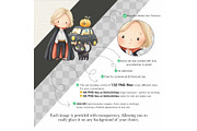 Watercolor Halloween Clipart, an Illustration by CharmClipart (Thumbnail 2 of 8)