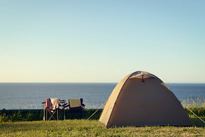 Camping and sea