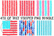 4th of july Striped PNG Bundle, a Seasonal Illustration by OK Design (Thumbnail 2 of 6)