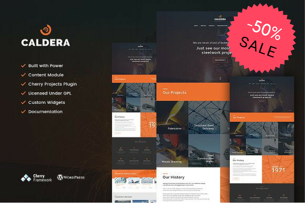 Steelworks & Constructions Wordpress, a WordPress Template by Zemez (Photo 1 of 7)