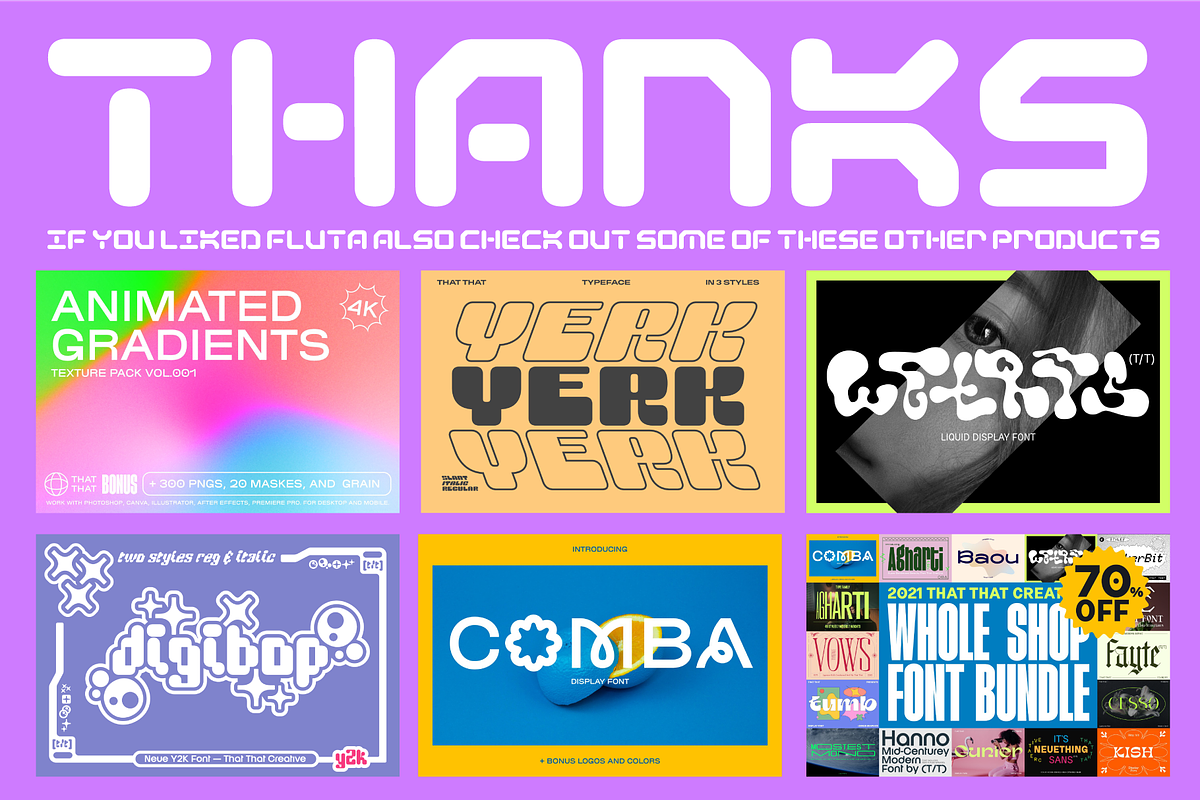 Y2K Variable Font: Fluta, a Font by That That Creative (Photo 13 of 13)
