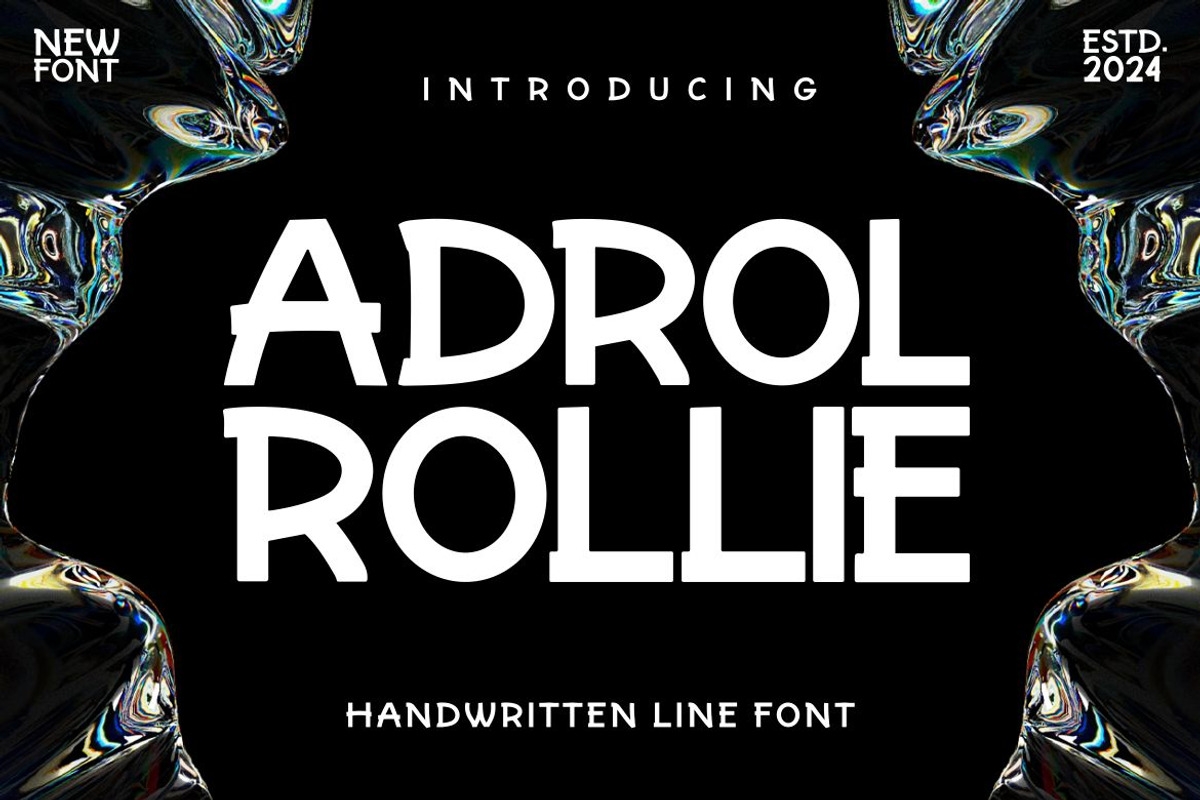 Adrol Rollie - Handwritten Line Font, a Script Font by Ary_ngeblur (Photo 1 of 6)