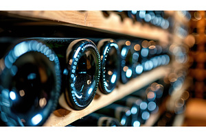 Elegant Wine Cellar Bottle Display, a Food & Drink Photo by Lermont51