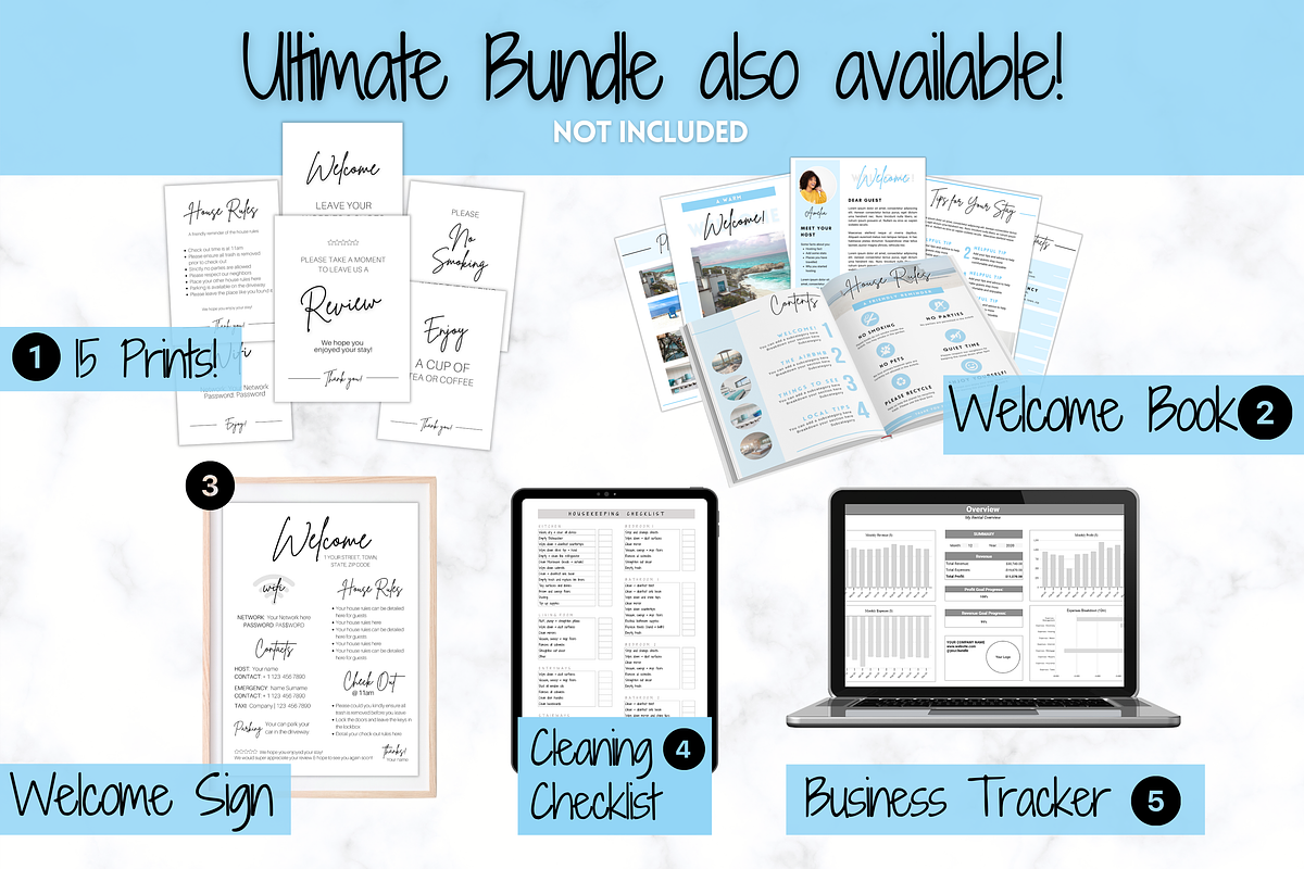 Airbnb Welcome Book Template - 20pgs, a Poster Template by Templatables (Photo 12 of 12)