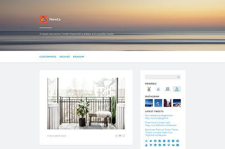 Newta Tumblr Theme