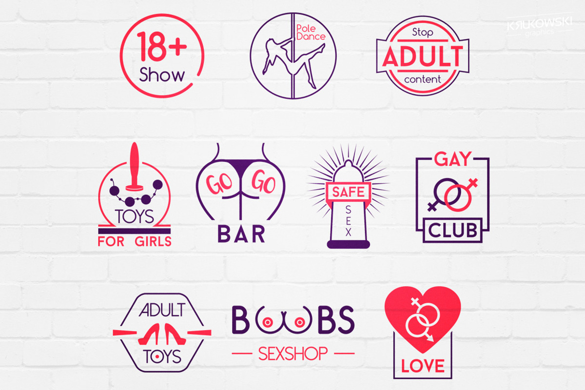 Sexy Adult XXX Badges Logos, a Branding & Logo Template by Krukowski Graphics (Photo 3 of 5)