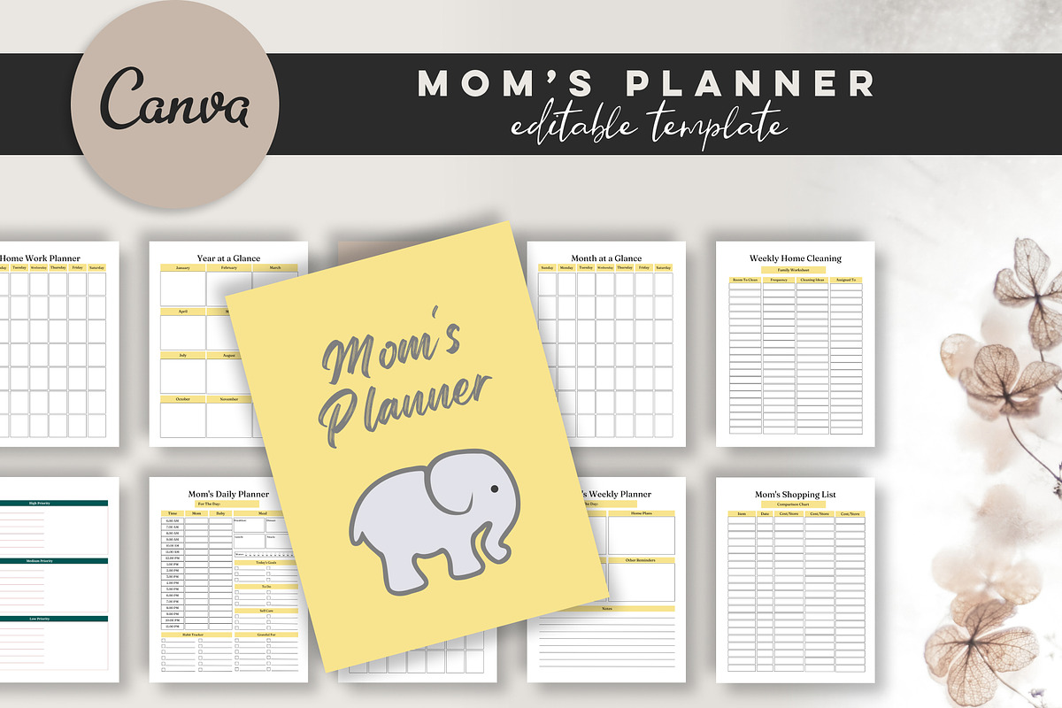 Printable Mom’s Planner, a Stationery Template by Design House (Photo 2 of 8)