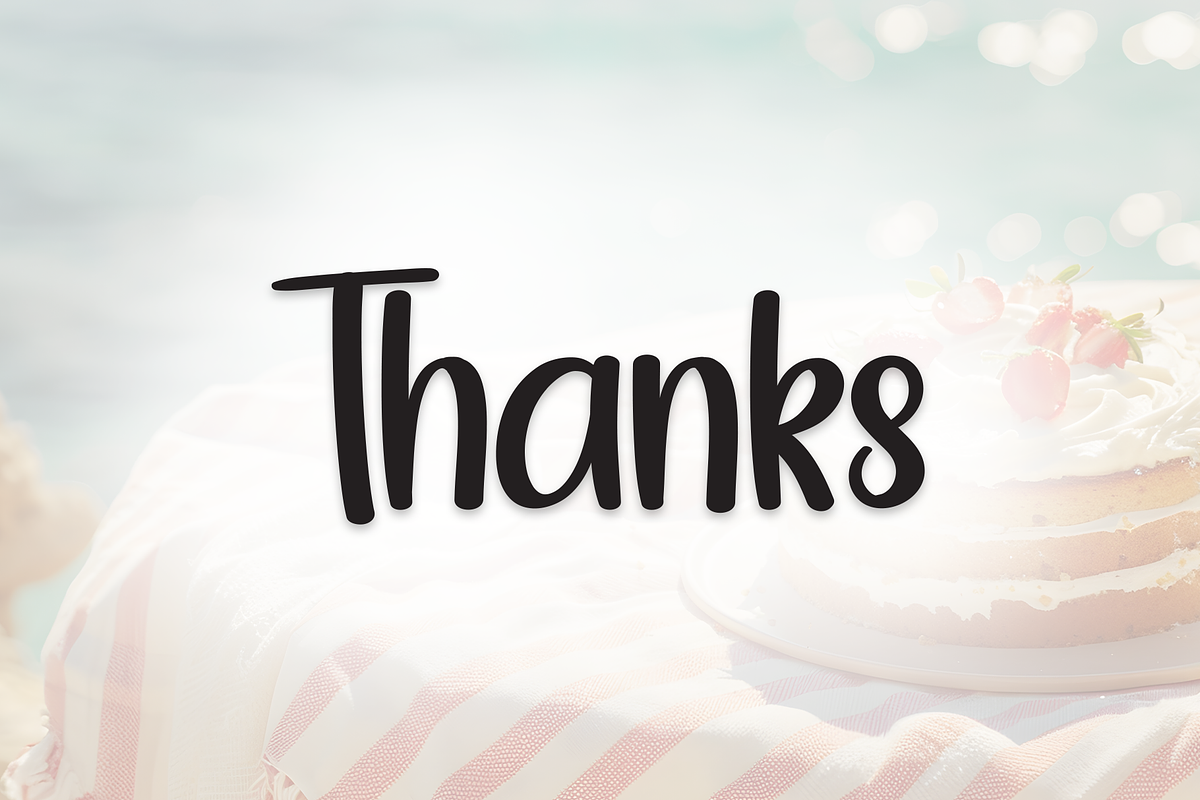 Cake Summer | Script Font, a Script Font by Scratchones (Photo 8 of 8)