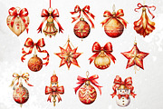Christmas watercolor baubles - PNG, an Object Graphic by PixelJungle (Thumbnail 3 of 4)