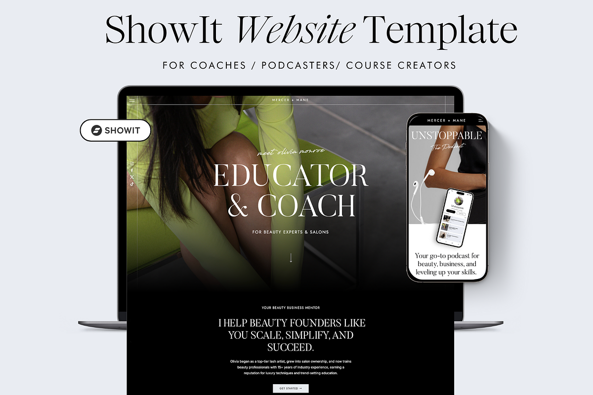 Showit Website Template for Coaches, a Websites & App Template by ByApril.Co Creative House (Photo 1 of 8)