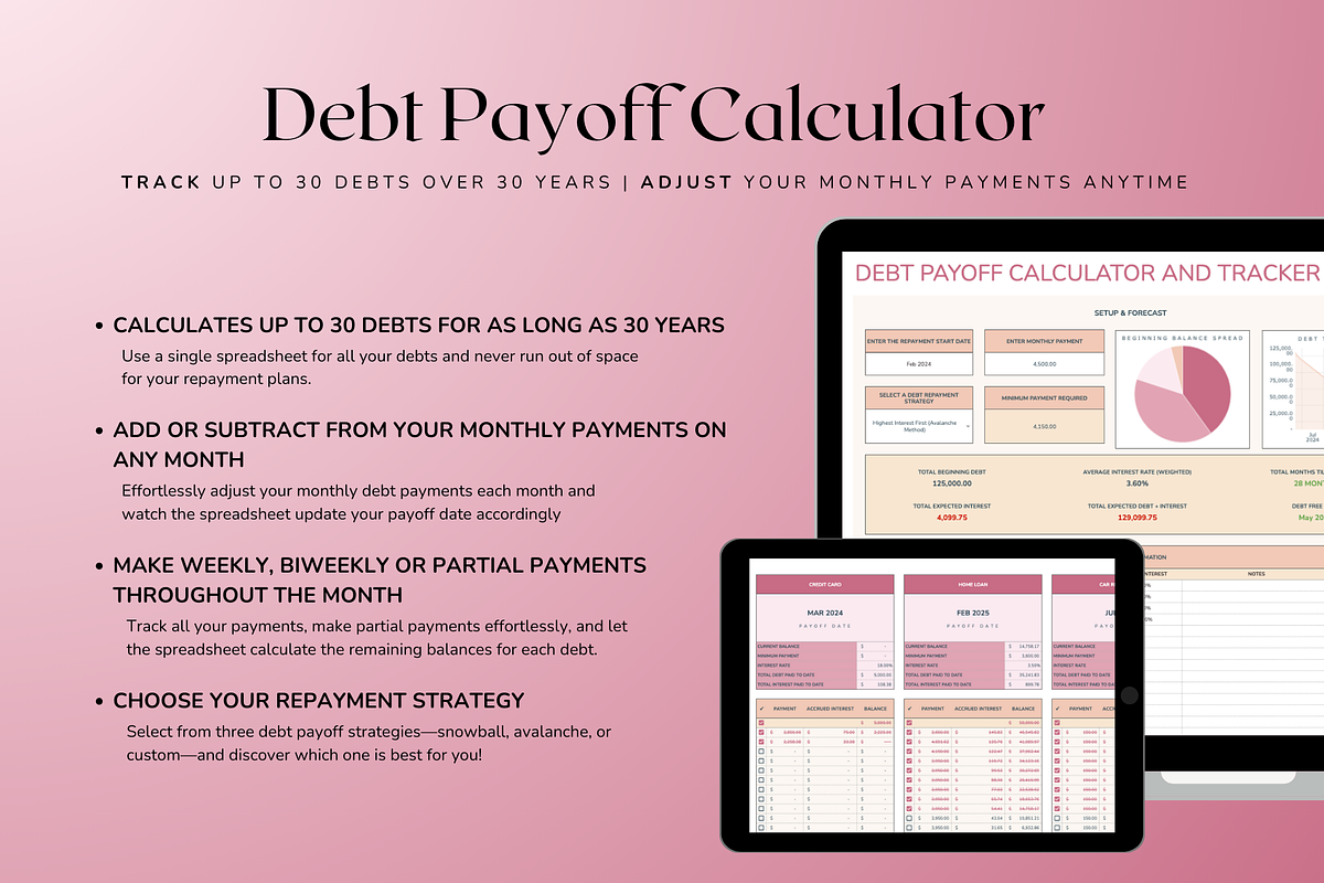 Ultimate Biweekly Budget - Red, a Templates & Theme by The Creative Plans co (Photo 5 of 10)