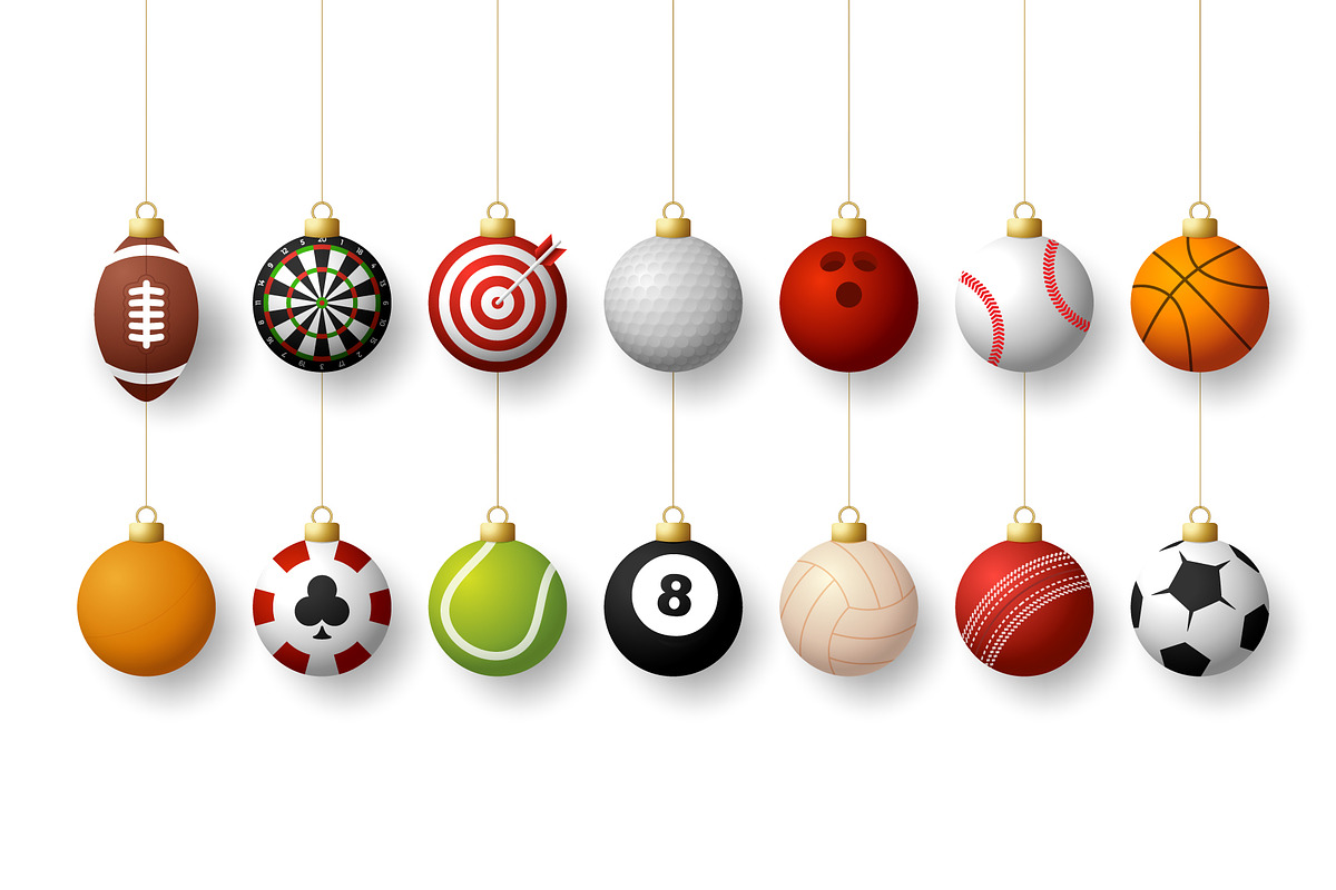 Christmas sport ball set, an Object Graphic by Lunarts Studio (Photo 3 of 6)