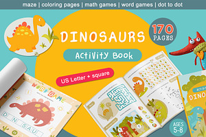 Dinosaurs Activities for kids, an Education Illustration by Nursery Art