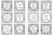 Floral Motivational Coloring Pages, a Print Template by Lamia Emad (Thumbnail 3 of 4)