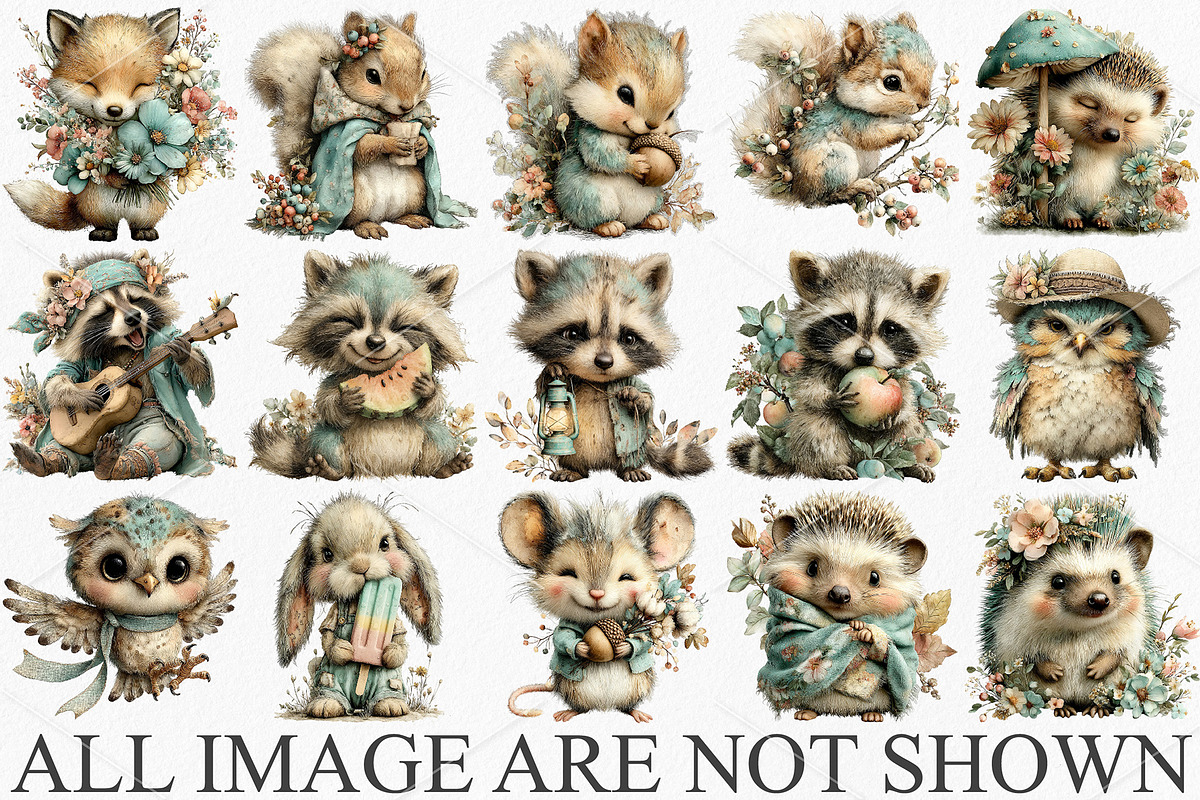 Summer Woodland Animals Clipart PNG, a Seasonal Illustration by Canvas Craft (Photo 4 of 6)