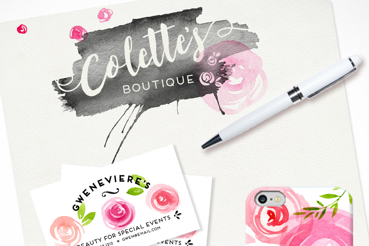 HAND PAINTED WATERCOLOR FLORAL PACK, a Work Illustration by Mxtama (Photo 6 of 6)