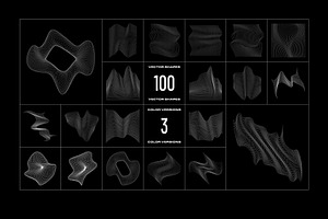 Wave Lines - 100 Vector Shapes