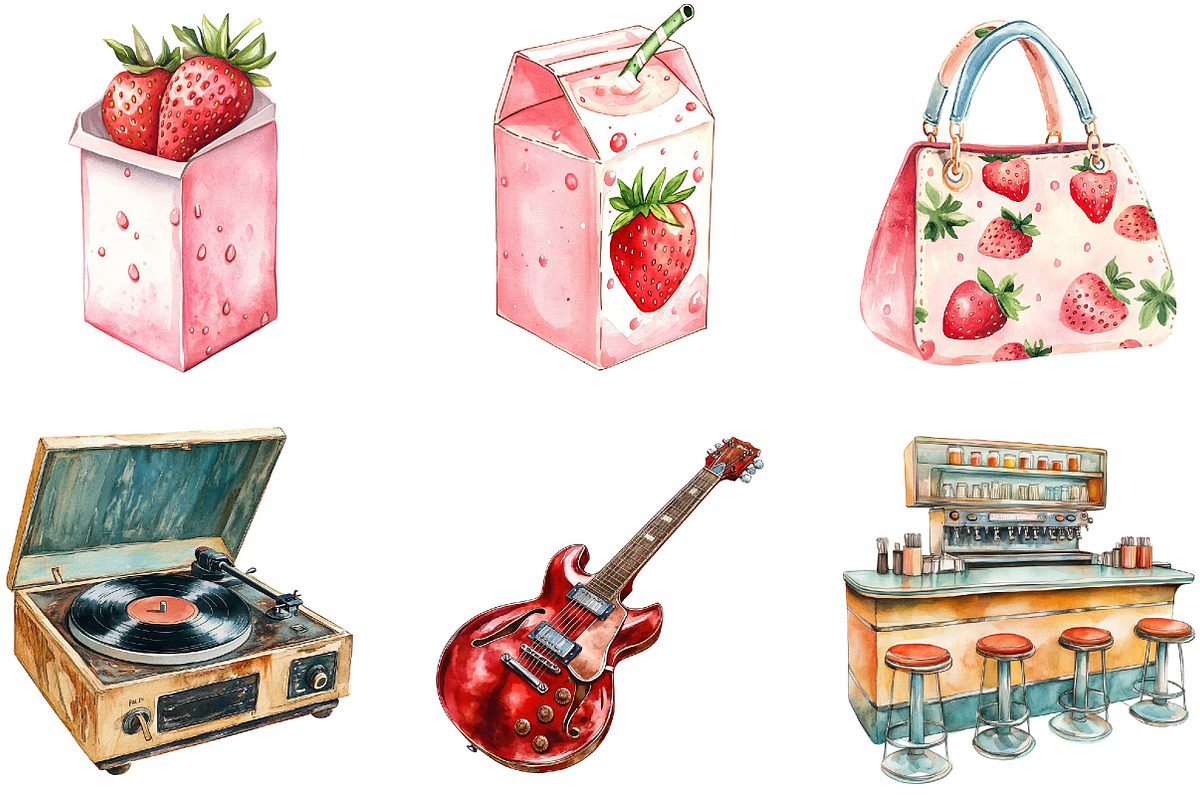 Watercolor Americana Girl Clipart, an Illustration by Designking (Photo 5 of 5)