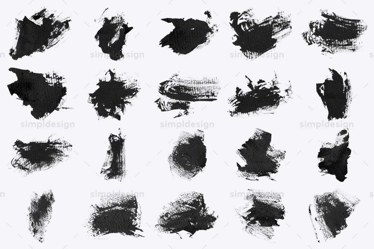 Stamp Grunge Paint Photoshop Brushes, a Brush Add-On by SimplDesign (Photo 3 of 4)